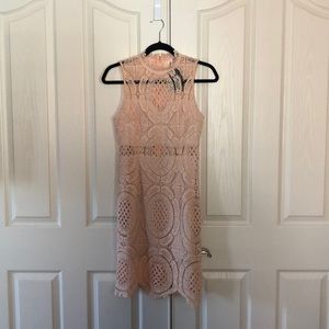 Medium Peach crochet/lace dress with cutouts